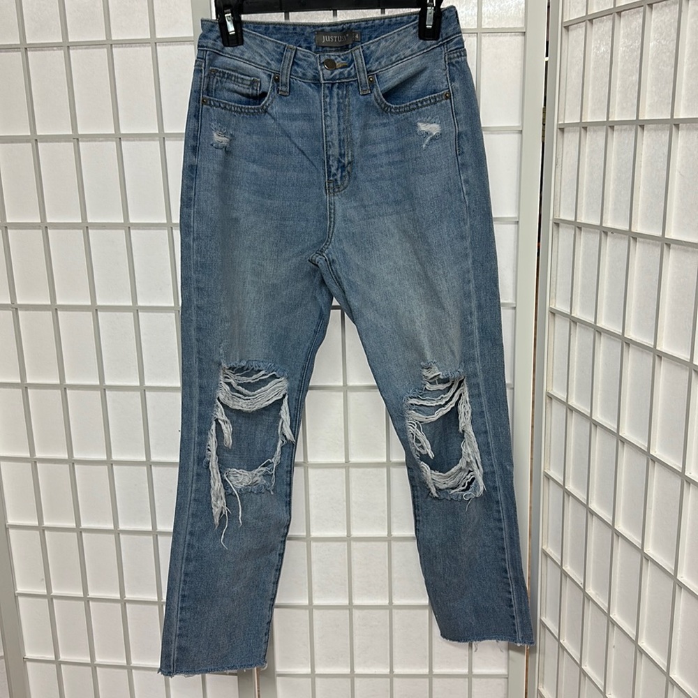 JustUSA size 4 denim light wash jeans. Great condition